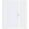 Pricing Entrance doors 1800x2100 mm DOOR KORSA ENERGY-SAVING REHAU SYNEGO RAL 9016 Traffic white two-sided