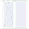 Pricing Tilt-and-Turn 1300x1500 mm KORSA STANDARD (Euro 70) RAL 9016 Traffic white two-sided