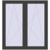 Pricing Tilt-and-Turn 1450x1570 mm KORSA STANDARD (Euro 70) BASALT_GREY two-sided