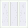 Pricing Tilt-and-Turn 1800x1800 mm KORSA BASE (Euro-Design 60) RAL 9016 Traffic white two-sided