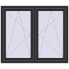 Pricing Tilt-and-Turn 1300x1100 mm KORSA STANDARD (Euro 70) ANTHRACITE_GREY_GLATT two-sided