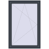 Pricing Tilt-and-Turn 1000x1500 mm KORSA BASE (Euro-Design 60) ANTHRACITE_GREY_STRUKTURAL two-sided