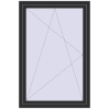 Pricing Tilt-and-Turn 1000x1500 mm KORSA BASE (Euro-Design 60) ANTHRACITE_GREY_GLATT two-sided