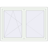 Pricing Tilt-and-Turn 1400x1000 mm KORSA ENERGY-SAVING (SYNEGO MD) RAL 9016 Traffic white two-sided