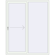 Sliding patio doors 1600x2000 mm KORSA SYNEGO SLIDE RAL 9016 Traffic white two-sided