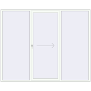 Patio Door (Euro 60) 2800x2260 mm RAL 9016 Traffic white two-sided