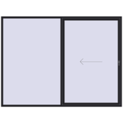 Sliding patio doors 3000x2245 mm GENEO HST BLACK_ULTI-MATT two-sided