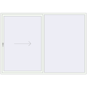 Sliding patio doors 2800x2000 mm Patio door (Synego) RAL 9016 Traffic white two-sided