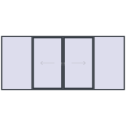 Sliding patio doors 5000x2200 mm Patio door (Geneo)