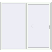 Patio door (Synego) 2000x1890 mm RAL 9016 Traffic white two-sided