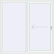 Sliding patio doors 1800x1800 mm Patio Door (Euro 60) RAL 9016 Traffic white two-sided