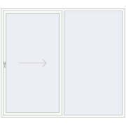 Sliding patio doors 2500x2200 mm KORSA SYNEGO SLIDE