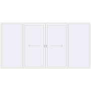 Patio door (Brillant 70) 4300x2200 mm RAL 9016 Traffic white two-sided