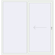 Sliding patio doors 2210x2315 mm KORSA SYNEGO SLIDE RAL 9016 Traffic white two-sided