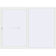Sliding patio doors 2860x2200 mm KORSA SYNEGO SLIDE RAL 9016 Traffic white two-sided