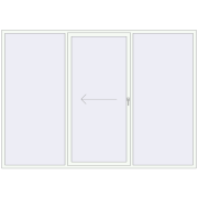 Sliding patio doors 3000x2135 mm Patio door (Synego) RAL 9016 Traffic white two-sided