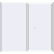 Sliding patio doors 2600x2450 mm GENEO HST RAL 9016 Traffic white two-sided