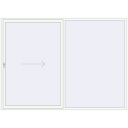 Sliding patio doors 3000x2200 mm GENEO HST RAL 9016 Traffic white two-sided