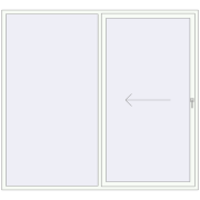 Sliding patio doors 2415x2205 mm KORSA SYNEGO SLIDE RAL 9016 Traffic white two-sided
