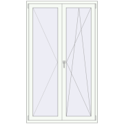 Balcony doors 1200x2050 mm KORSA STANDARD (Euro 70) BALKON DOOR