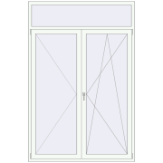 Balcony doors 1600x2400 mm KORSA STANDARD (Euro 70) BALKON DOOR
