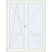 Balcony doors 1600x2100 mm KORSA BASE (Euro-Design 60) BALKON DOOR