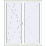 KORSA ENERGY-SAVING (SYNEGO MD) BALKON DOOR 1900x2250 mm RAL 9016 Traffic white two-sided KORSA ENERGY-SAVING (SYNEGO MD) BALKON DOOR 1900x2250 mm RAL 9016 Traffic white two-sided