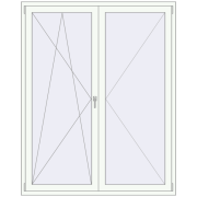 KORSA ENERGY-SAVING (SYNEGO MD) BALKON DOOR 1600x2000 mm RAL 9016 Traffic white two-sided