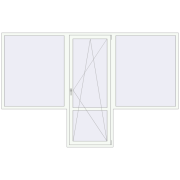 Balcony doors 3250x2100 mm KORSA STANDARD (Euro 70) BALKON DOOR