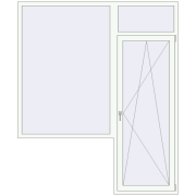 KORSA ENERGY-SAVING (SYNEGO MD) BALKON DOOR 2000x2400 mm RAL 9016 Traffic white two-sided KORSA ENERGY-SAVING (SYNEGO MD) BALKON DOOR 2000x2400 mm RAL 9016 Traffic white two-sided