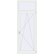 KORSA ENERGY-SAVING (SYNEGO MD) BALKON DOOR 900x2500 mm RAL 9016 Traffic white two-sided KORSA ENERGY-SAVING (SYNEGO MD) BALKON DOOR 900x2500 mm RAL 9016 Traffic white two-sided