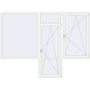 Balcony doors 3250x2400 mm KORSA STANDARD (Euro 70) BALKON DOOR