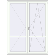 Balcony doors 1600x2100 mm KORSA ENERGY-SAVING (SYNEGO MD) BALKON DOOR