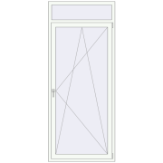 Balcony doors 1000x2400 mm KORSA BASE (Euro-Design 60) BALKON DOOR