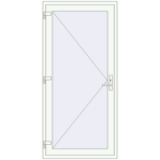 Entrance doors 1000x2100 mm DOOR KORSA OPTIMUM REHAU BRILLANT