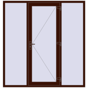 Entrance doors 2000x2100 mm DOOR KORSA OPTIMUM REHAU BRILLANT