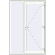 Entrance doors 1400x2100 mm DOOR KORSA OPTIMUM REHAU BRILLANT