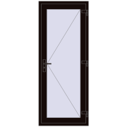 DOOR KORSA BASE REHAU EURO 60 800x2000 mm BLACK_BROWN two-sided