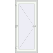 Entrance doors 880x2080 mm DOOR KORSA BASE REHAU EURO 60 RAL 9016 Traffic white two-sided Entrance doors 880x2080 mm DOOR KORSA BASE REHAU EURO 60 RAL 9016 Traffic white two-sided