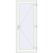 Entrance doors 904x2320 mm DOOR KORSA ENERGY-SAVING REHAU SYNEGO RAL 9016 Traffic white two-sided