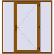 Entrance doors 2000x2100 mm DOOR KORSA BASE REHAU EURO 60
