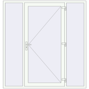 Entrance doors 2000x2100 mm DOOR KORSA BASE REHAU EURO 60