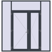 Entrance doors 2400x2500 mm DOOR KORSA ENERGY-SAVING REHAU SYNEGO