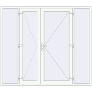 Entrance doors 2400x2100 mm DOOR KORSA OPTIMUM REHAU BRILLANT