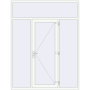 Entrance doors 2000x2600 mm DOOR KORSA ENERGY-SAVING REHAU SYNEGO