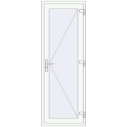 Entrance doors 800x2100 mm DOOR KORSA OPTIMUM REHAU BRILLANT RAL 9016 Traffic white two-sided