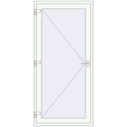 DOOR KORSA OPTIMUM REHAU BRILLANT 1000x2100 mm RAL 9016 Traffic white two-sided DOOR KORSA OPTIMUM REHAU BRILLANT 1000x2100 mm RAL 9016 Traffic white two-sided