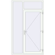 Entrance doors 1400x2400 mm DOOR KORSA OPTIMUM REHAU BRILLANT