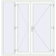 Entrance doors 2000x2100 mm DOOR KORSA ENERGY-SAVING REHAU SYNEGO