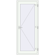 Entrance doors 800x2000 mm DOOR KORSA BASE REHAU EURO 60 RAL 9016 Traffic white two-sided Entrance doors 800x2000 mm DOOR KORSA BASE REHAU EURO 60 RAL 9016 Traffic white two-sided